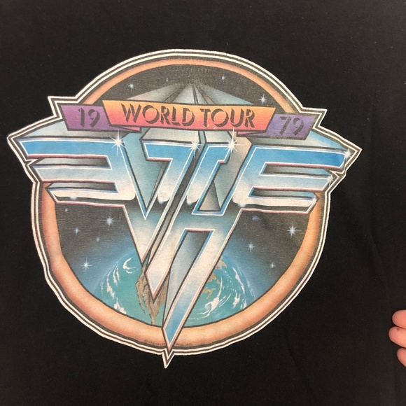 RARE Vintage Van Halen 1979 World Tour T-Shirt LARGE - Picture 3 of 8